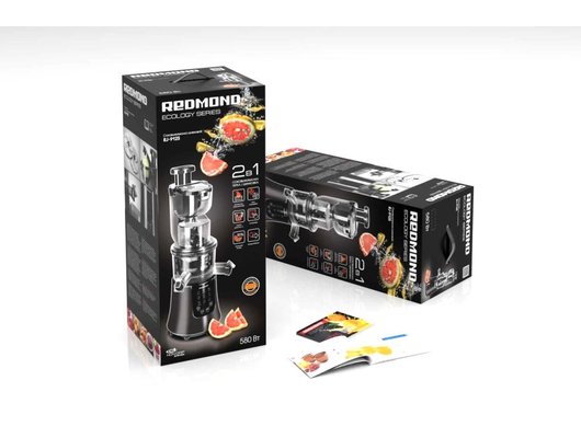 Шнековая соковыжималка REDMOND RJ-912S серый металлик
